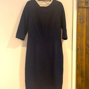 Navy blue, 3/4 sleeve Boden dress
